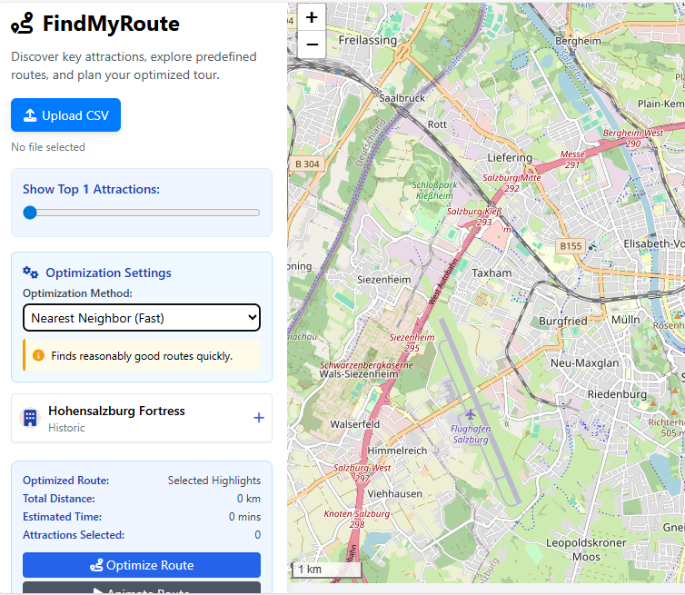 Salzburg Attractions Map
